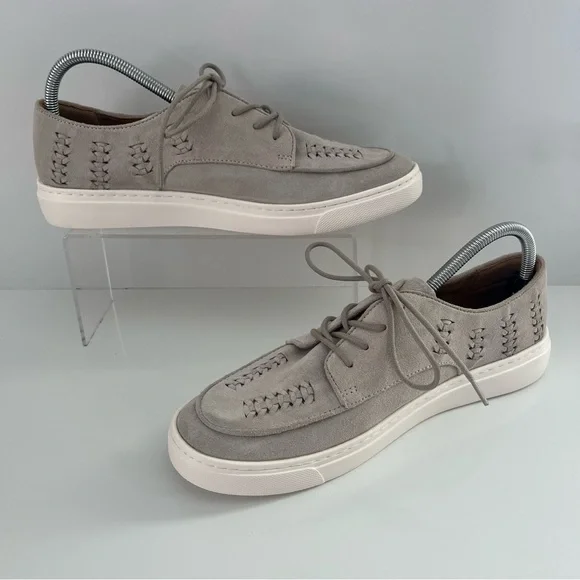 COMFORTIVA Thayer Apron Toe Leather Sneaker In Natural NEW - Picture 4 of 14